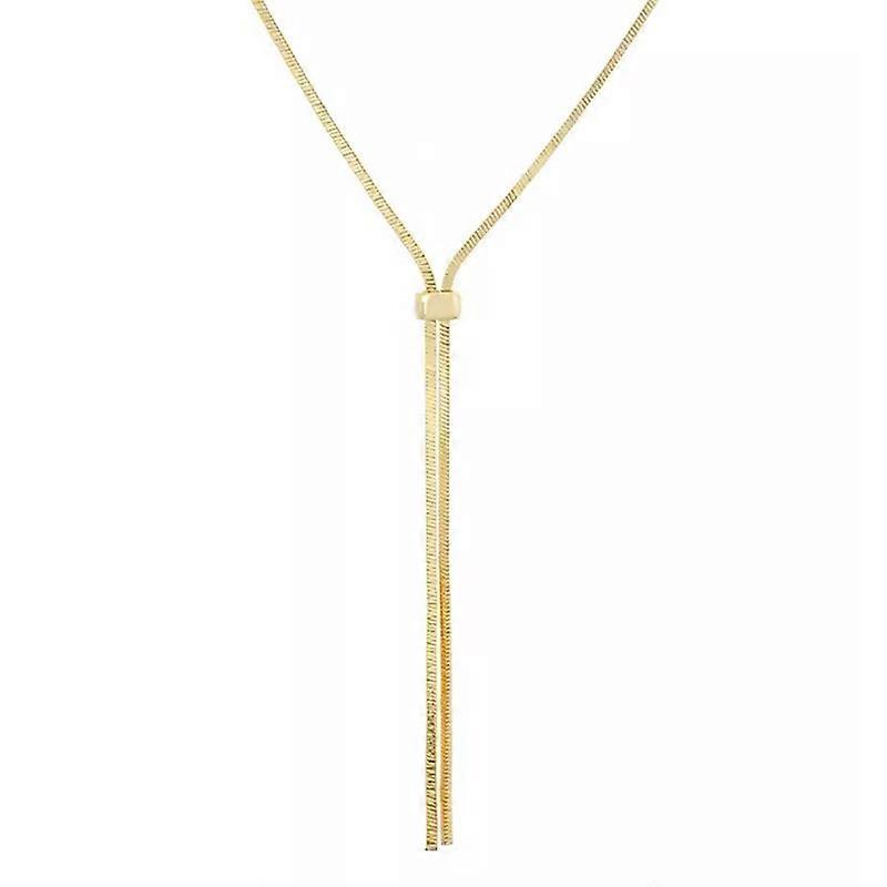 Pull-out long necklace, sweater chain, gold