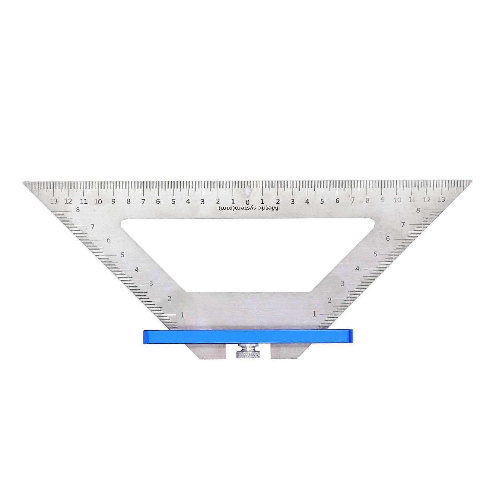 Woodworking Triangle Ruler Carpenter Square 140mm Dual Scale Measuring Scribing Tool Blue
