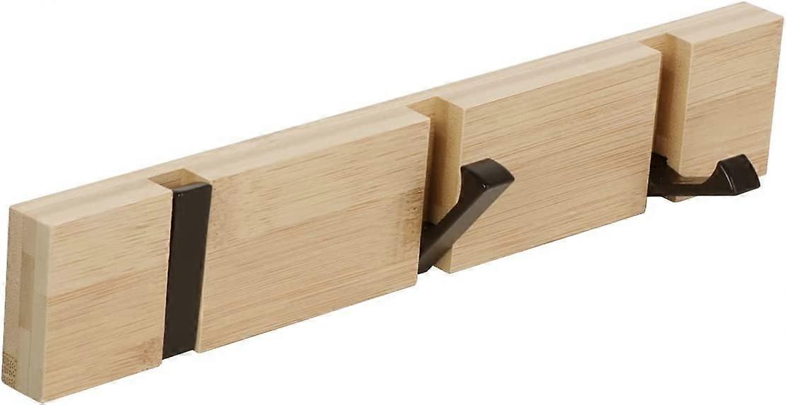 Wall Coat Rack with 3 Retractable Hooks