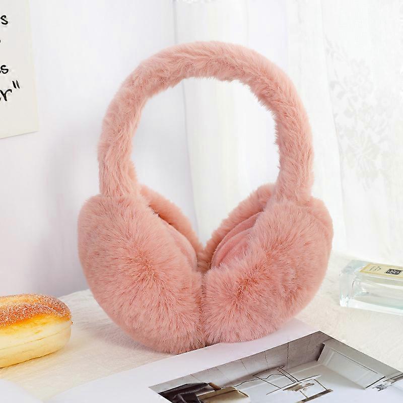Solid Color Elastic Non-slip Cute Unisex Earmuffs Winter Soft Thickened Plush Headband Ear Warmer