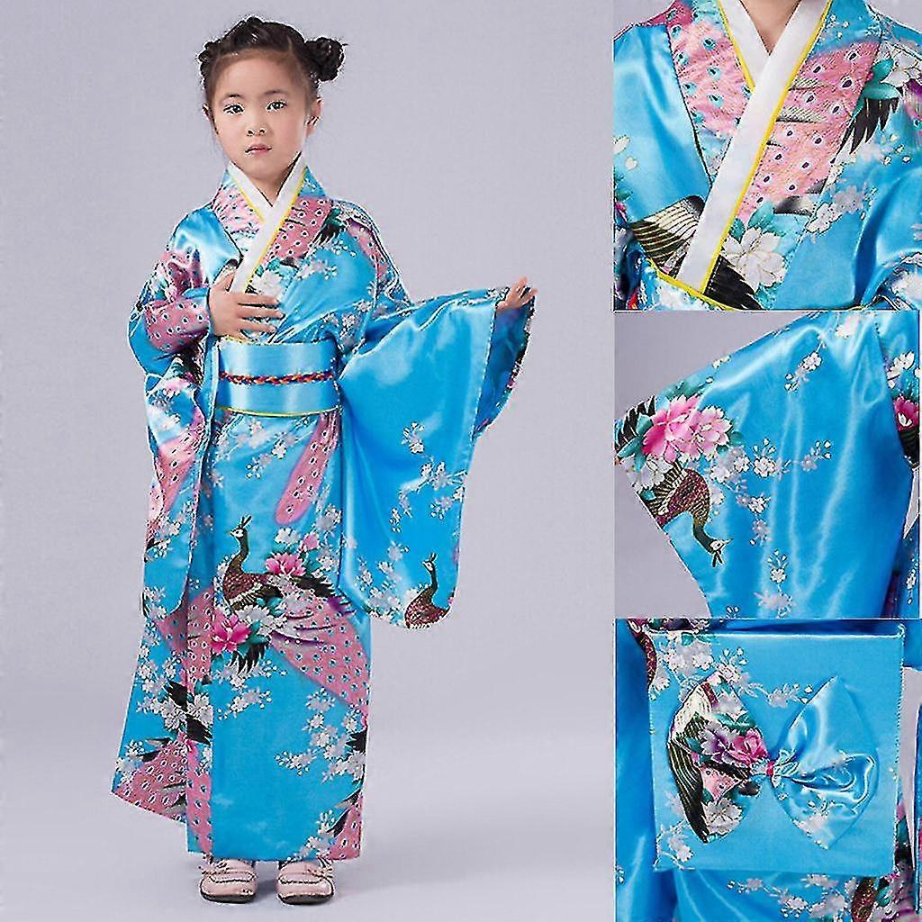 Παιδιά Κορίτσια Φορεσιά Φορέματα Κιμονό Ρόμπα Ιαπωνική παραδοσιακή φορεσιά για το γάμο παράνυμφος λουλούδι κορίτσι φορέματα συμπόσιο Φορέματα χορού Χριστούγεννα Dres