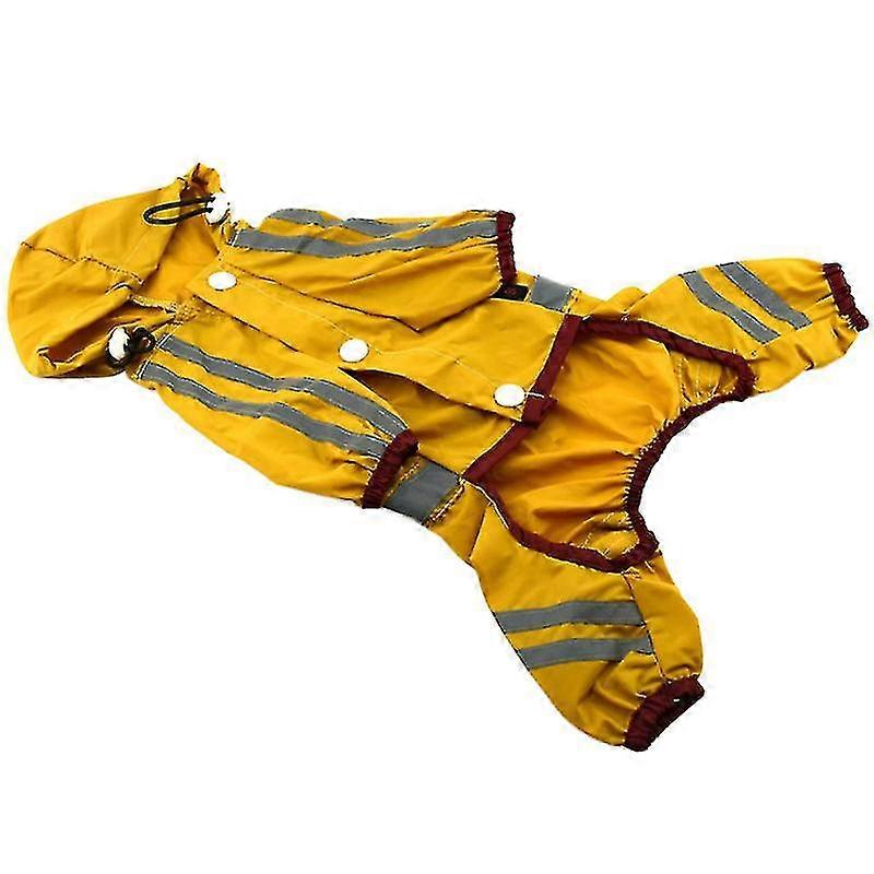 Pvc Dog Raincoat Single-layer Puppy Rain Coat Waterproof Breathable Pet Cat Small Dog Rainwear (yellow, Xs)