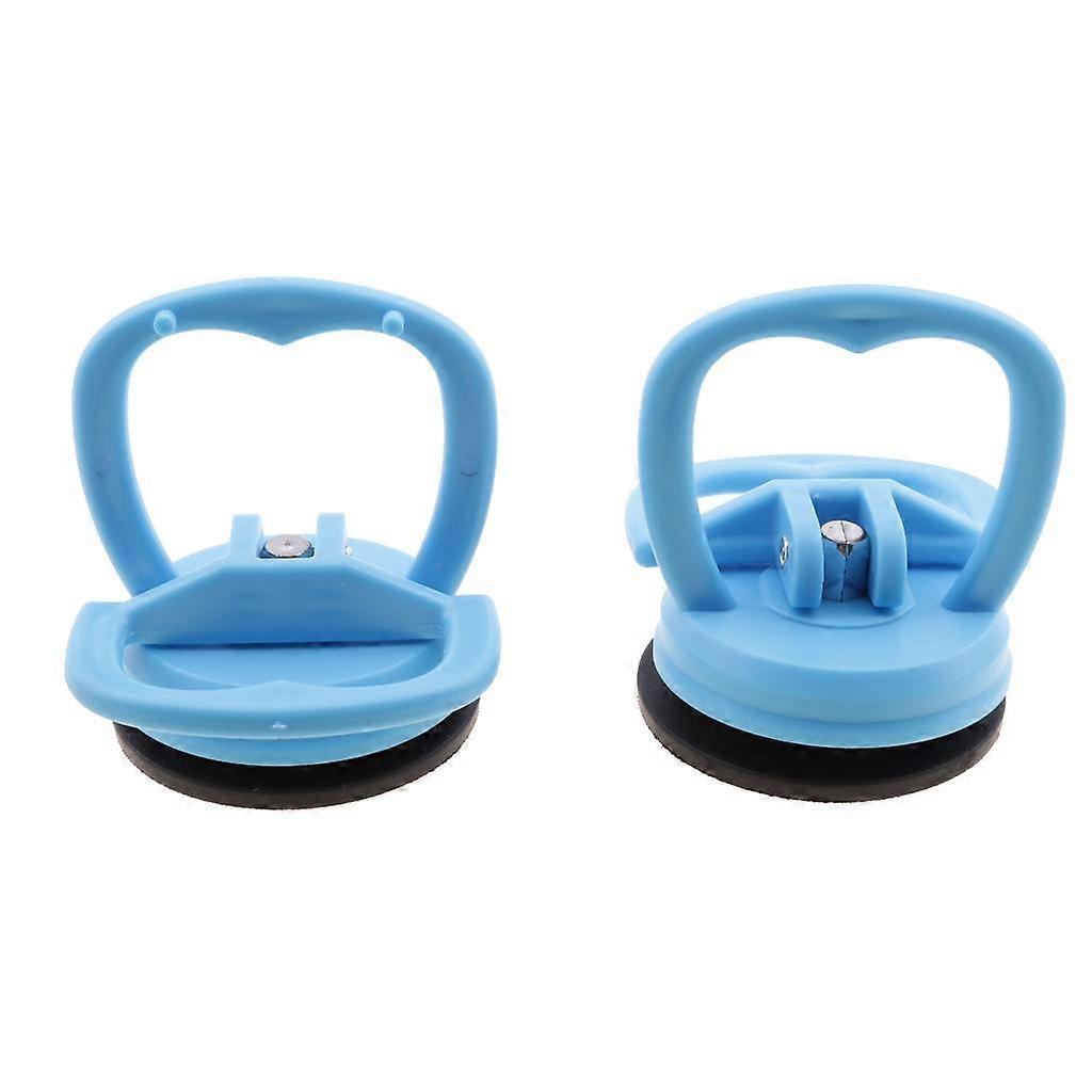 2x 2 Pcs LCD Screen Opening Heavy Duty Remover Sucker Pull Suction Cup for IMac  IPad  ,  Tab Light Blue