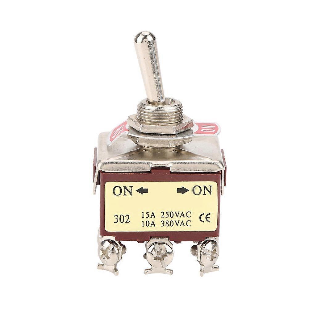 On ON 2 Position Toggle Switch 3PDT 9 Pin 12mm 15A/250VAC 10A/380VAC