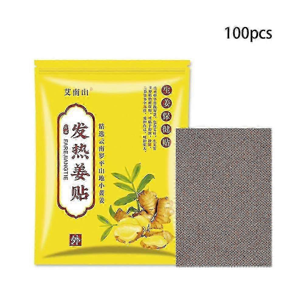 100pcs Ginger Warm Patches Ginger Warm Pads Pain Relief Patch For Care