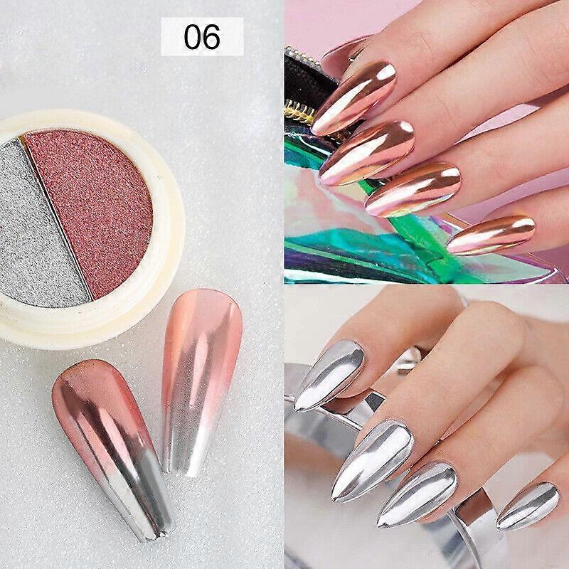 Metallic Effect Nail Glitter Solid Nail Dust Chrome Pigment Magic Mirror Powder