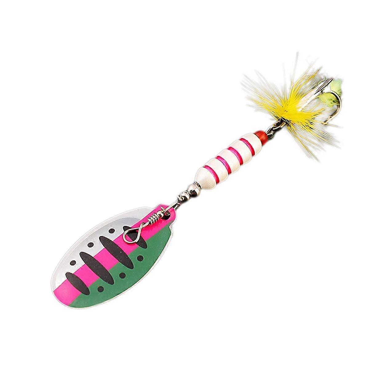 Composite Sequins Rotating Sequins Metal HandCranked Copper Column Three Hook Bait Black Dot