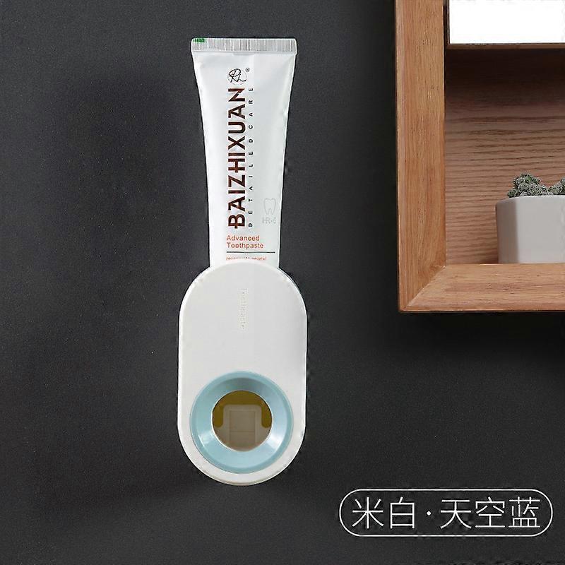 Automatic Toothpaste Dispenser Toothpaste Squeezer Wall Mount Holder Toothbrush Squeezer Holder Rack Bathroom Accessories Set