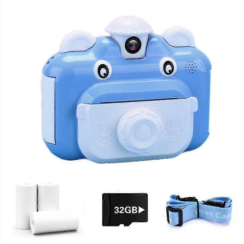 キッズインスタントプリントカメラおもちゃ子供1080P HD、32GBカードBLCMR02