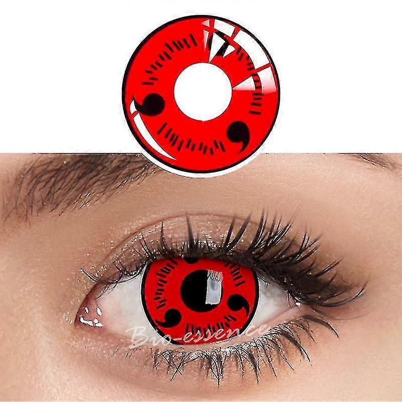 Beautiful Red Sasuke Uchiha 1 Pair Sharingan Contact Lenses For Eyes Cosplay Lenses Anime Lense Uchiha Sasuke Hatake Kakashi Lenses