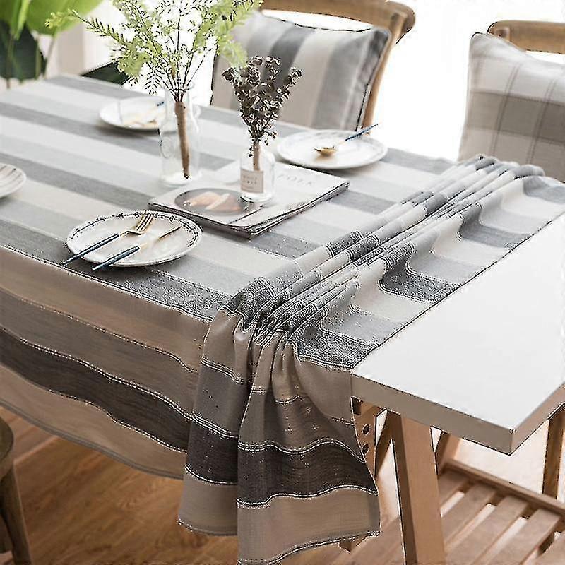 135Cm Rectangular Tablecloth Holiday Tablecloth Embroidery Wedding Tablecloth | Tablecloth(Gray)