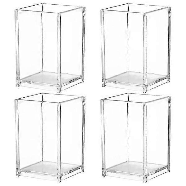 4pcs Multi-functional Pen Holder Desktop Brush Storage Boxes Stationery Container