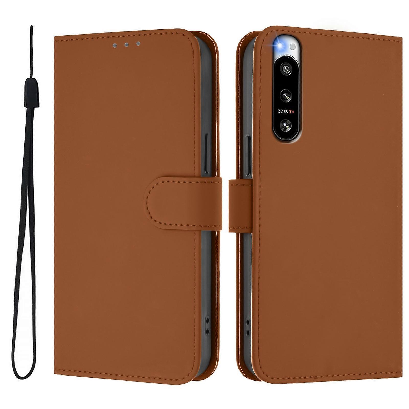 Solid Color PU Case For Sony Xperia 5 IV