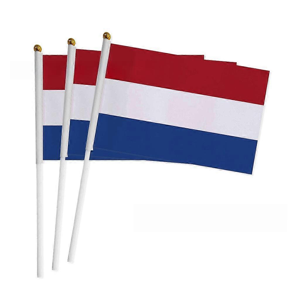 50 قطعة هولندا 2024 كأس أوروبا ملوح يدويا العلم الوطني مروحة علم بوليستر علم حريري مع قضيب 1421 سم