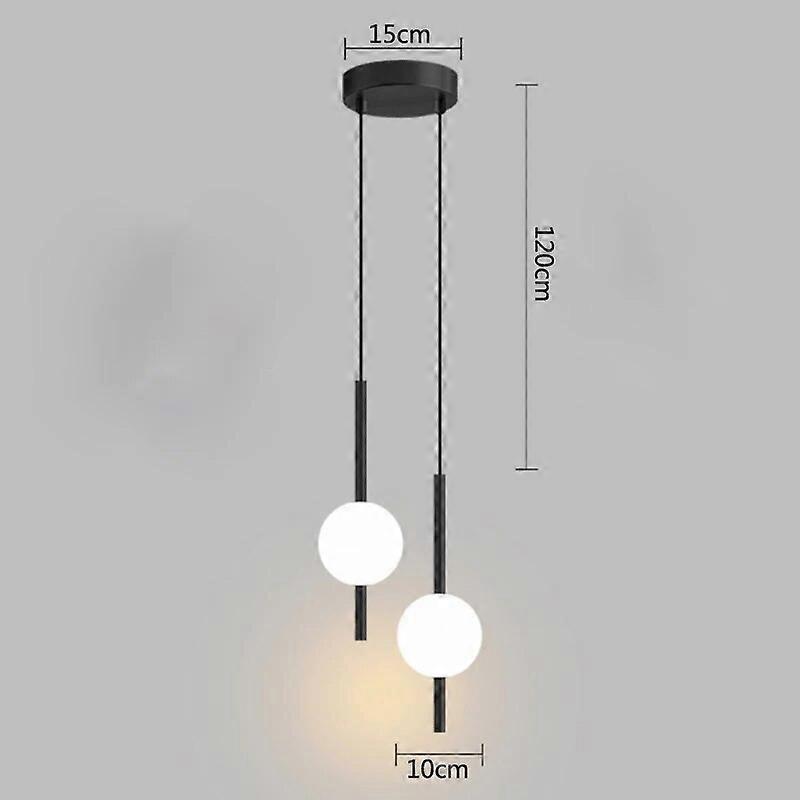 أضواء قلادة كروية زجاجية بسيطة غرفة نوم الشمال بجانب السرير مصباح معلق خط طويل مصباح ديكور مطعم حديث