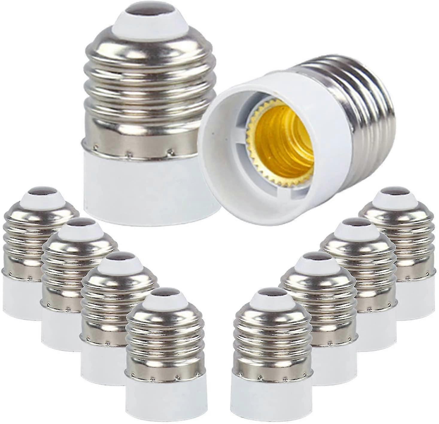 10 Pcs E27 To E14 Bulb Base Adapter Socket Adapter Converter Lamp Socket