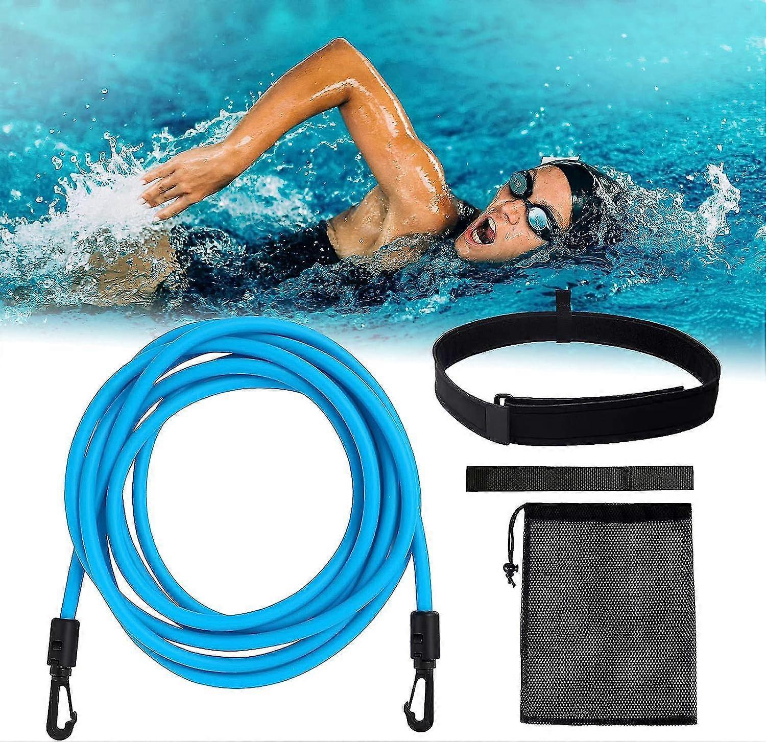 3m / 4m Piscină înot de formare lesa durabil elastic înot centura de antrenament înot rezistență la înot Tether piscină înot frânghie elastică bandă de rezistență pentru poos