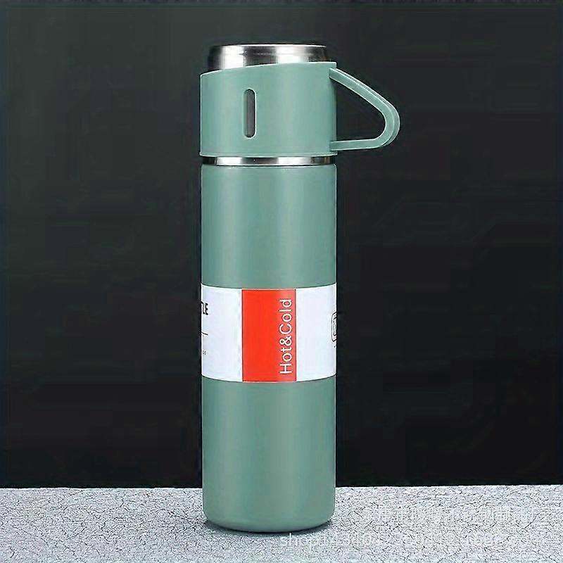 Vacuum Flask Set, Business Thermal Mug 500ml/16.9oz, Stainless Steel Vacuum Insulated Bottle With Cup For Coffee Hot Drink And Cold Drink, Water Flask
