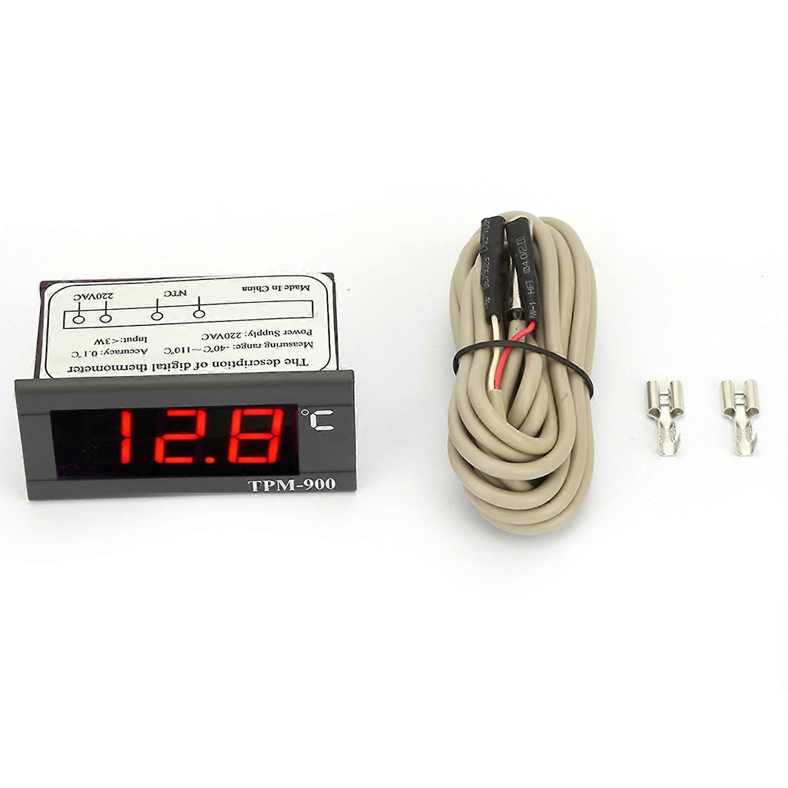 TPM-900 220V Digital Temperature Controller LED Panel Meter with Sensor Thermostat Controller