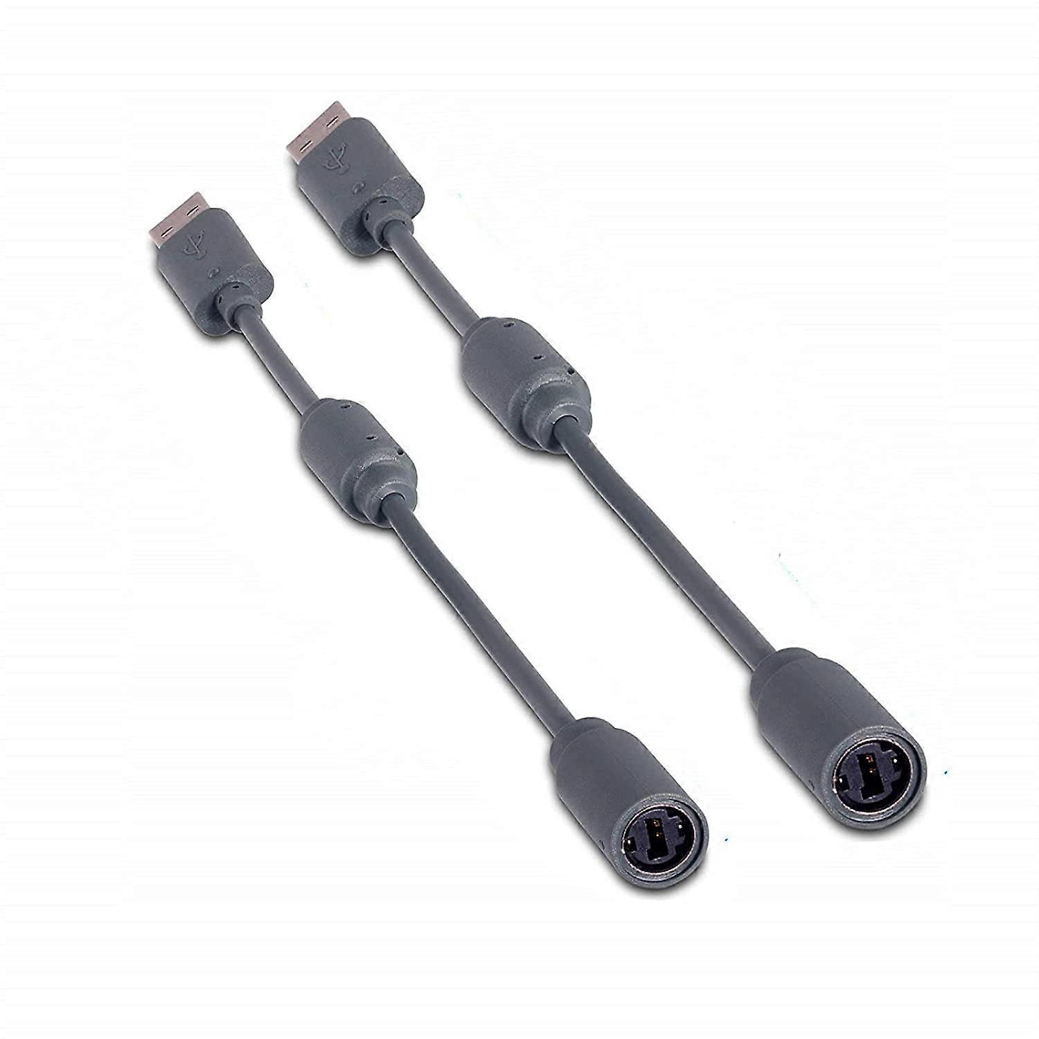 2er-Pack Ersatz-Dongle-USB-Breakaway-Kabel für Xbox 360 kabelgebundene Controller - Dunkelgrau