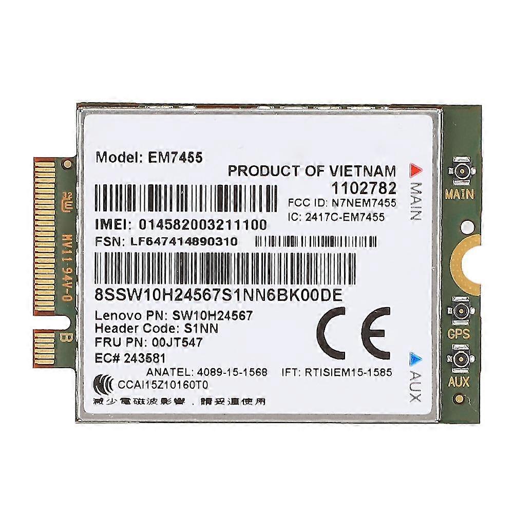 Lenovo ThinkPad EM7455 4G LTE Module Network Card - 50 Mbps