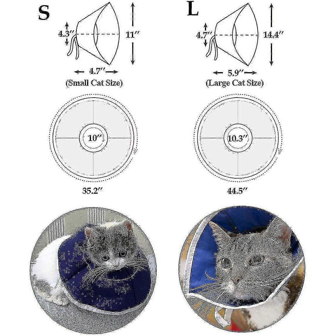 Adjustable Cats Dogs Surgery Recovery Collar Soft Pet Cone For Anti-Biting Lick Wound Healing