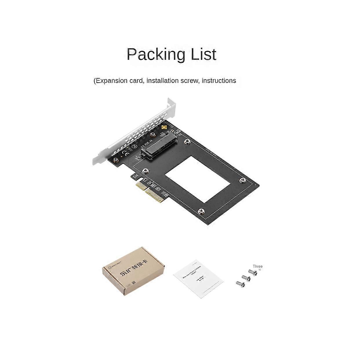PCIE4.0 to U.2 True Speed 7000MB Expansion Card U2 Adapter Card Nvme Ssd Wire-Free Network Card IO-