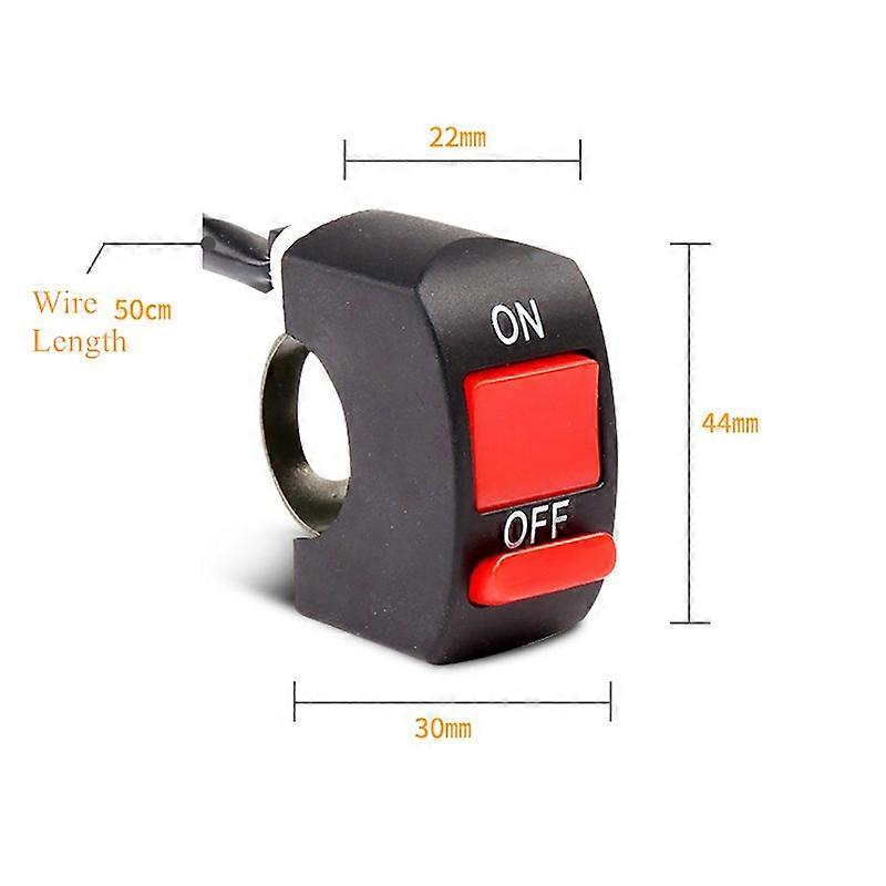 1Pcs Motorcycle Switches Bullet Connector Handlebar Switches ON/OFF Button Connector Push Button Switch Motorbike Accessories