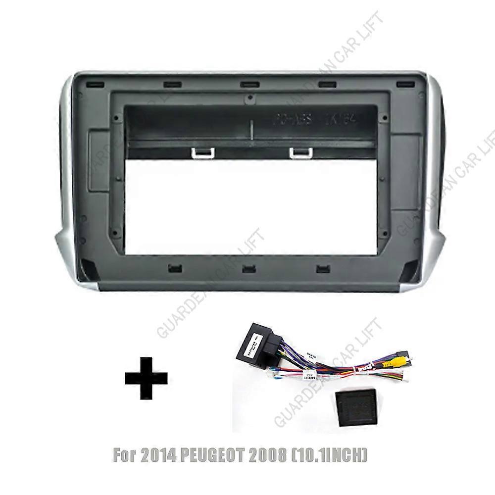 For PEUGEOT 208 2008 -2017(10.1 Inch)Car Radio Fascias Android GPS MP5 Stereo Player 2 Din Head Unit Panel Dash Frame Installati