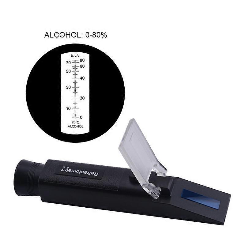 Alcohol Meter For Moonshine 0~80%V/V Refractometer Alcohol Tester ATC Handheld Vodka Whiskey Alcohol Percent Measuring