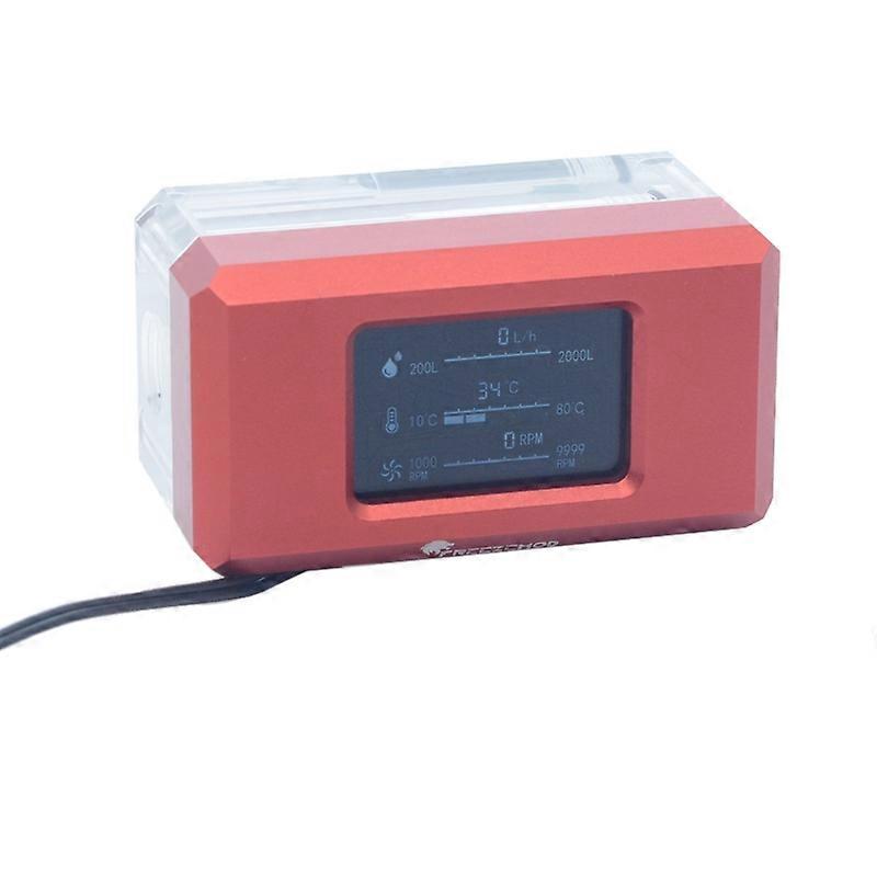 Computer Water Cooler Electronic Flow Rate Thermometer VA LCD Screen LSJ-ZNR