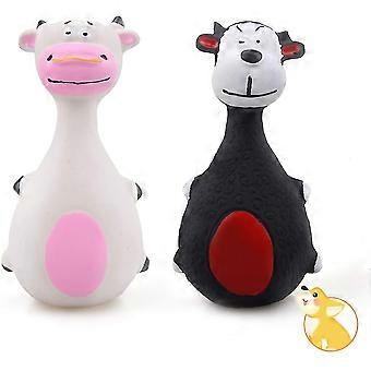 Bjxy Squeaky Dog Toys Durable Latex Pet Chew Sound Training Toys Standing Stick Dog Companion 2 Pack