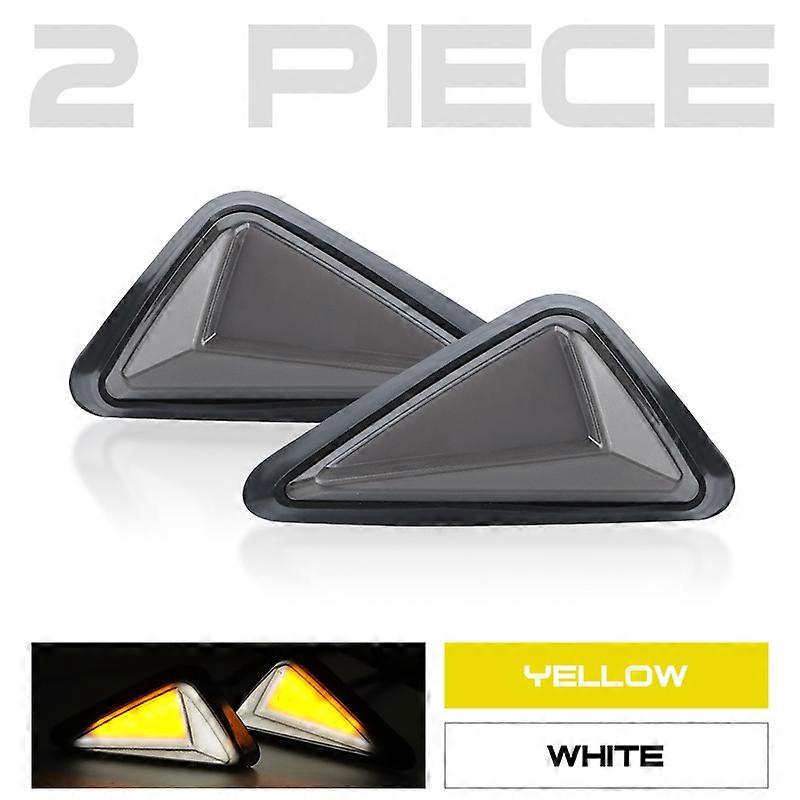 2pcs Smoke Triangle Flush Mount LED Waterproof Warning Signal light Turn Signals Blinker Turning Light for Motorcycle Motorbike