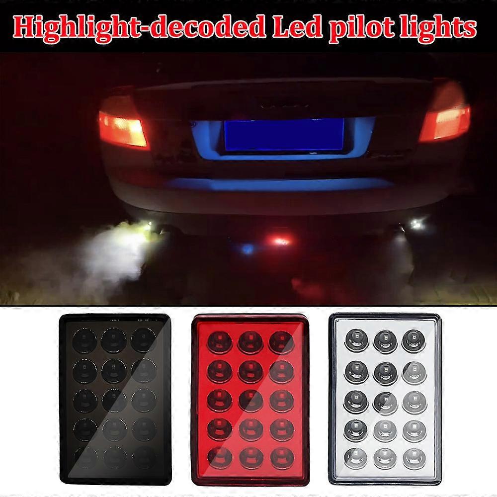 F1 Style Led Led Veilleuse Feux 12V 15LED Feux Arrière Avertissement Flash Automatique Marche Arrière Stop Feux De Sécurité Feux Pour Voiture SUV Moto