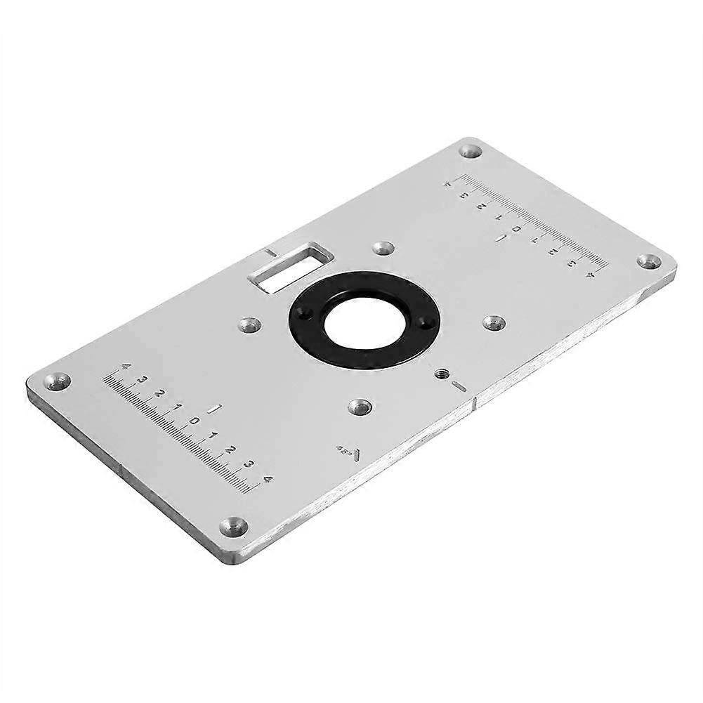 Aluminum Router Table Insert Plate with 4 Rings and Screws for Woodworking Benches