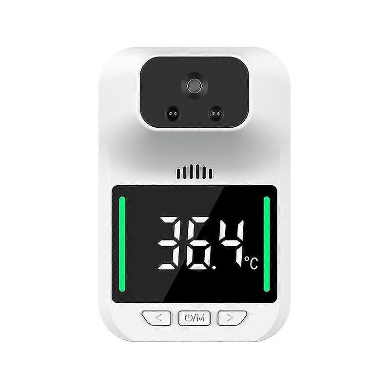 Termometer, människokroppen infraröd beröringsfri röstsändning automatisk induktionstermometer med stativ