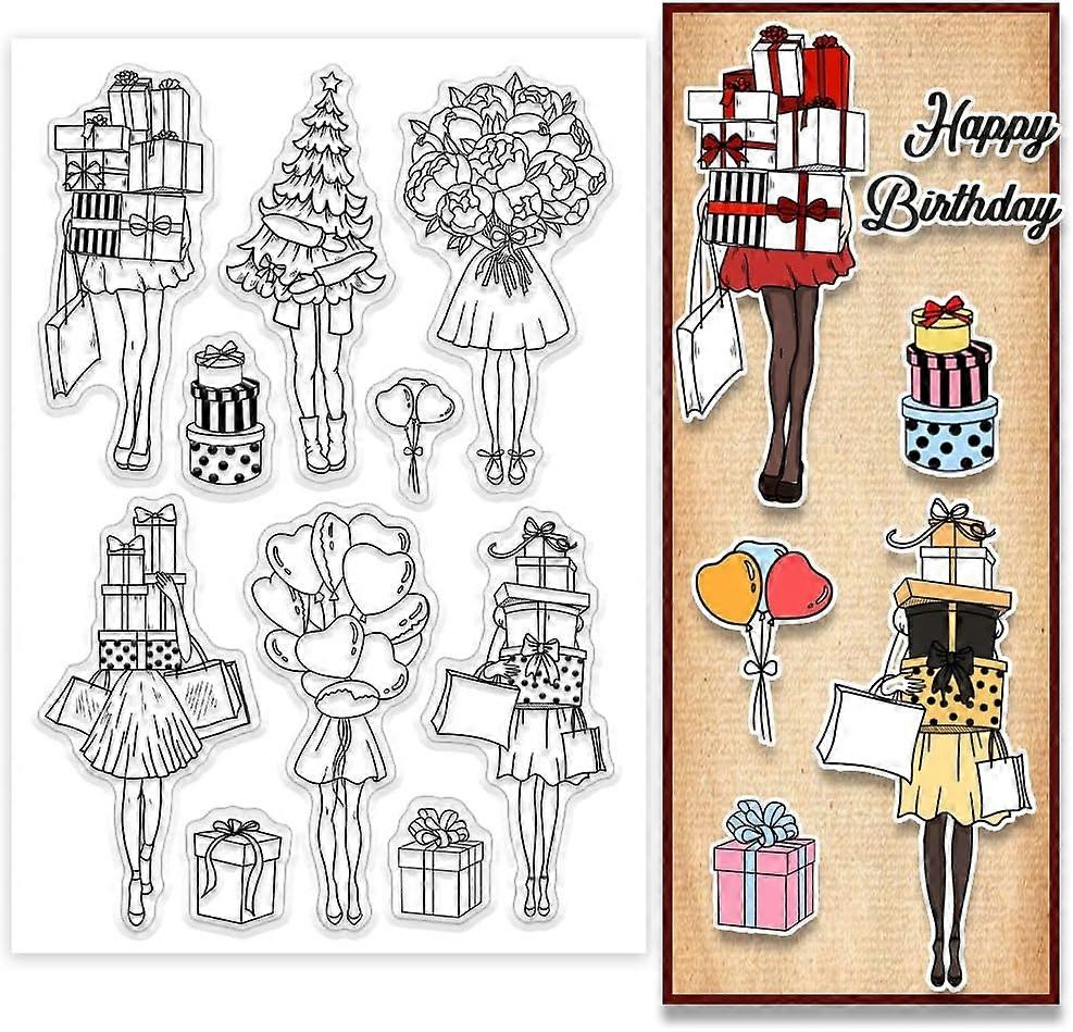 PVC Plastic Clear Stamps for DIY Scrapbooking Photo Album Decorative Cards Making Human 160x110mm DIY