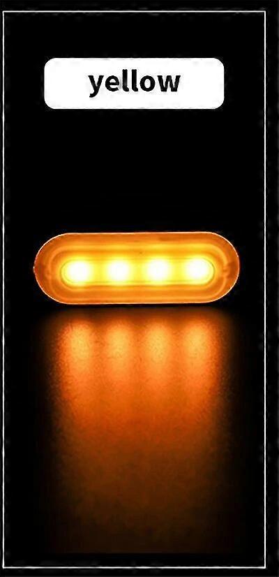 12v/24v 4led Car Strobe Warning Light Flashing Light Truck Trailer Motorcycle Signal Lamp Led Side Light Indicator Light Bar
