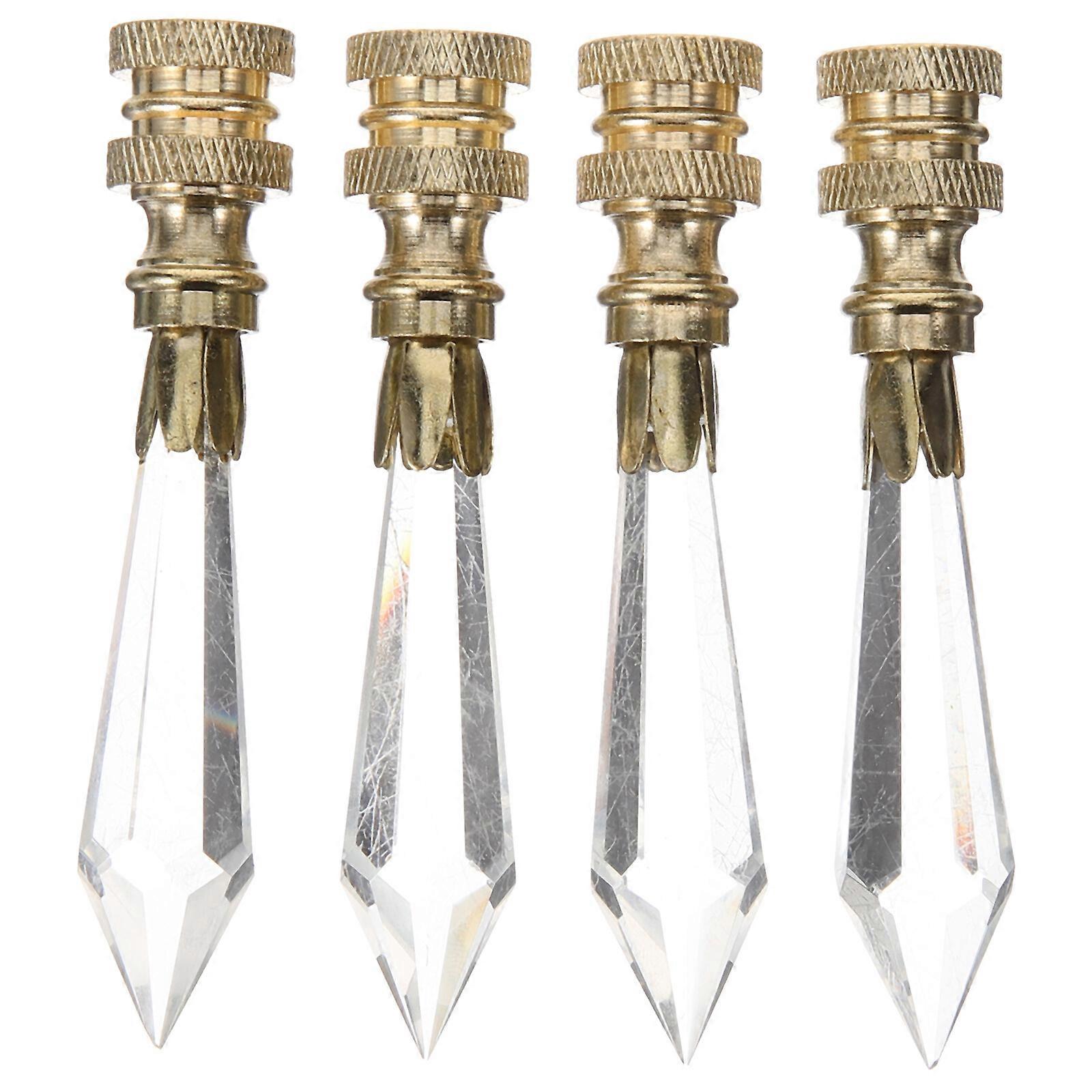 4pcs Lamp Finials Table Lamp Caps Knobs Glass Lamp Shade Finial Lamp Topper Knobs