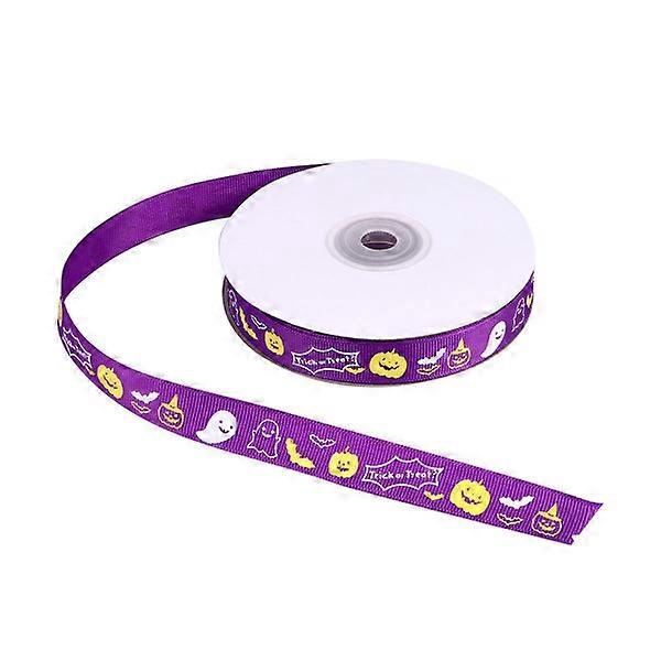 1 Roll Halloween Patterns Wrapping Ribbon Printing Gift Packaging Ribbon
