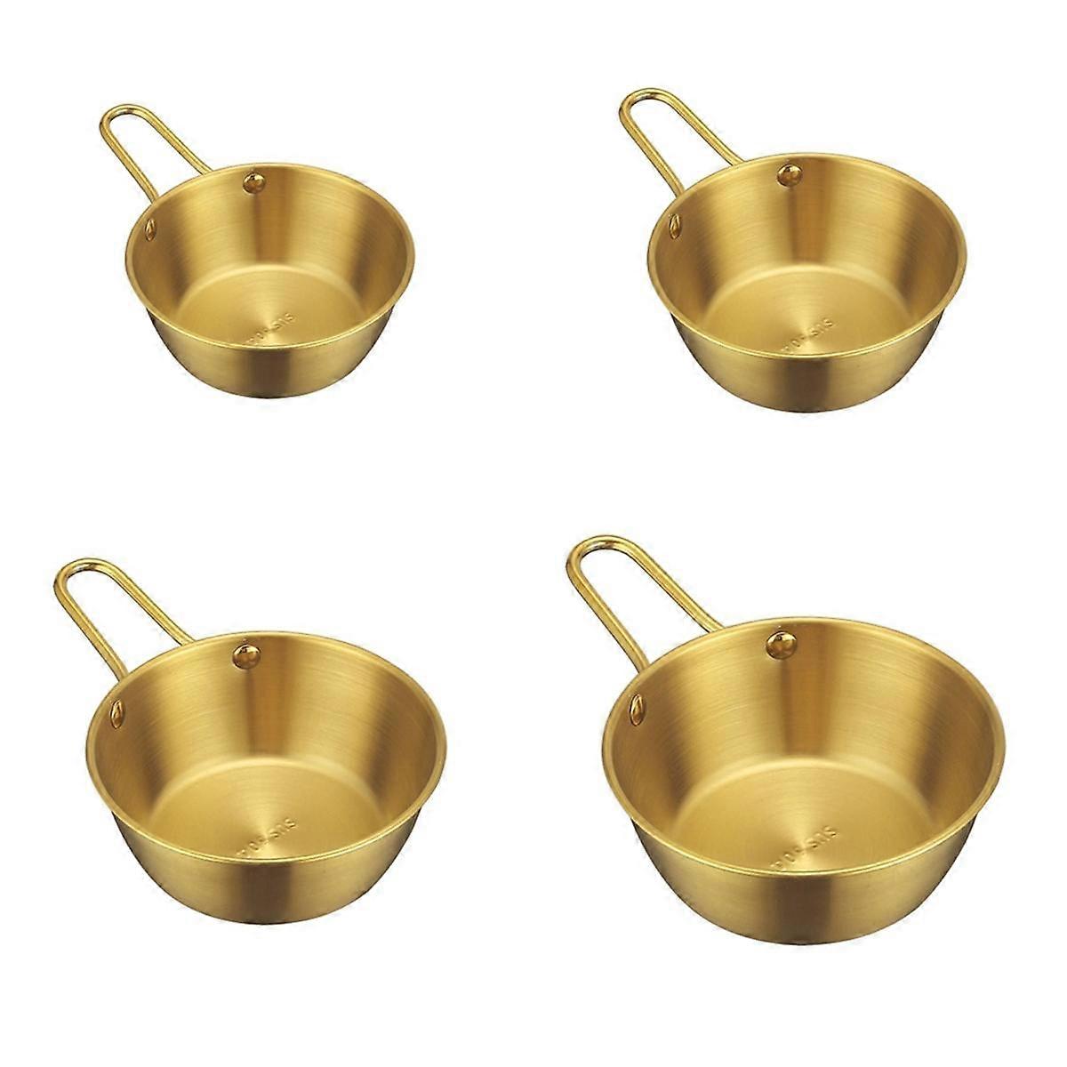 ハンドル付きラウンドライスワインボウルステンレス鋼家庭用食品ソースボウル食器食器キッチン用品B