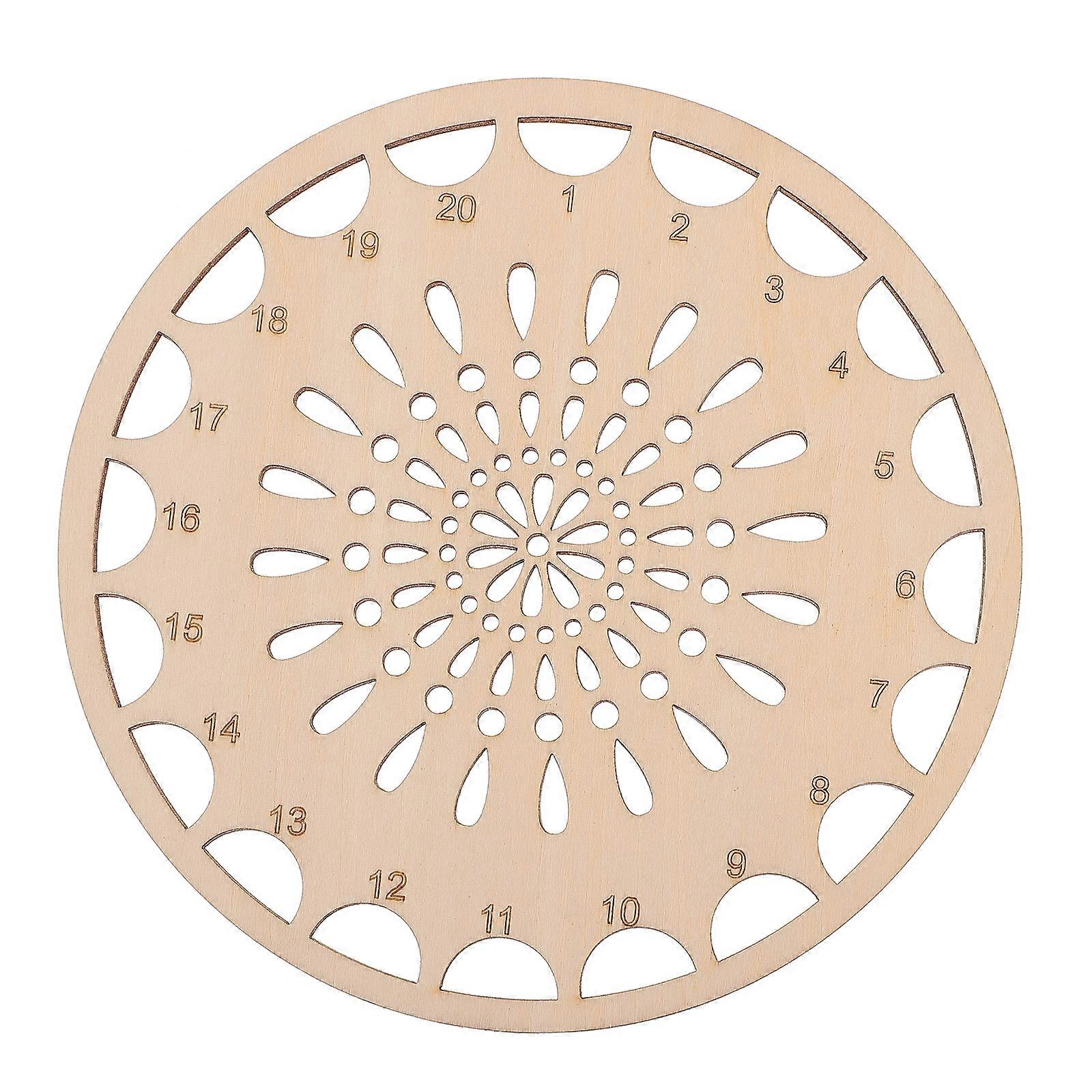 1Pc Stitching Thread Holder Wooden Embroidery Floss Organizer Threading Plate