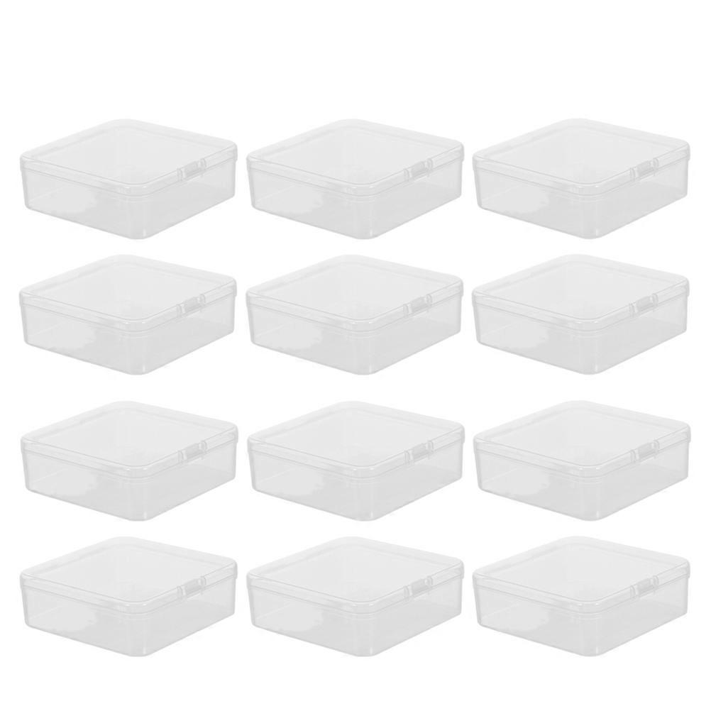 20pcs Small Storage Cases Transparent Plastic Containers Storage Boxes
