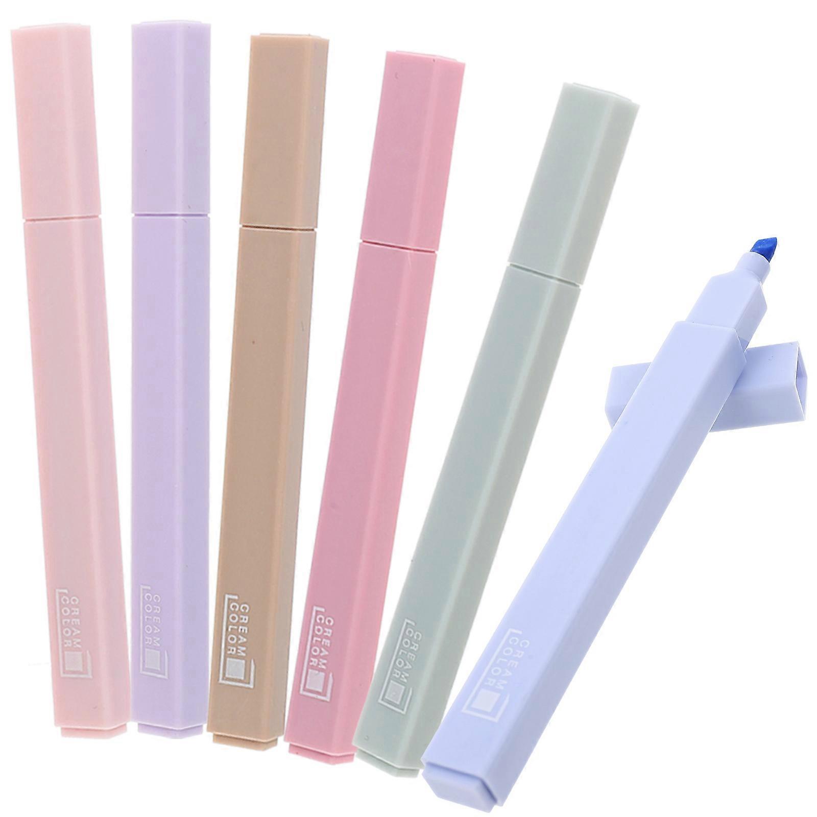 6個のメタリックハイライターハイライターペンスクラップブッキングマーカーマークペン書道マーカーパーマネントマーカー