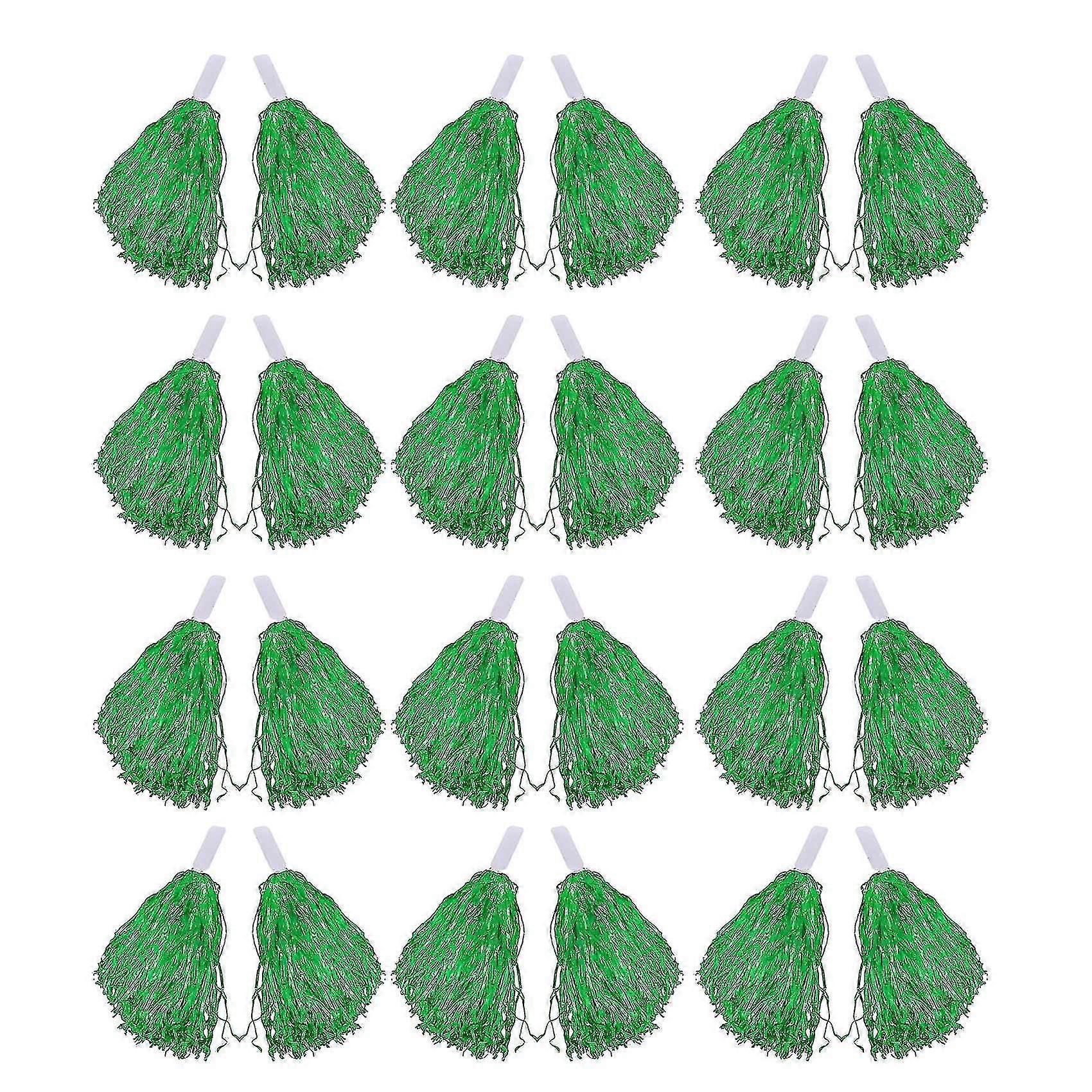 24pcs Μαζορέτες Pom Poms για ενήλικες παιδιά μαζορέτες Κόμμα Πράσινο