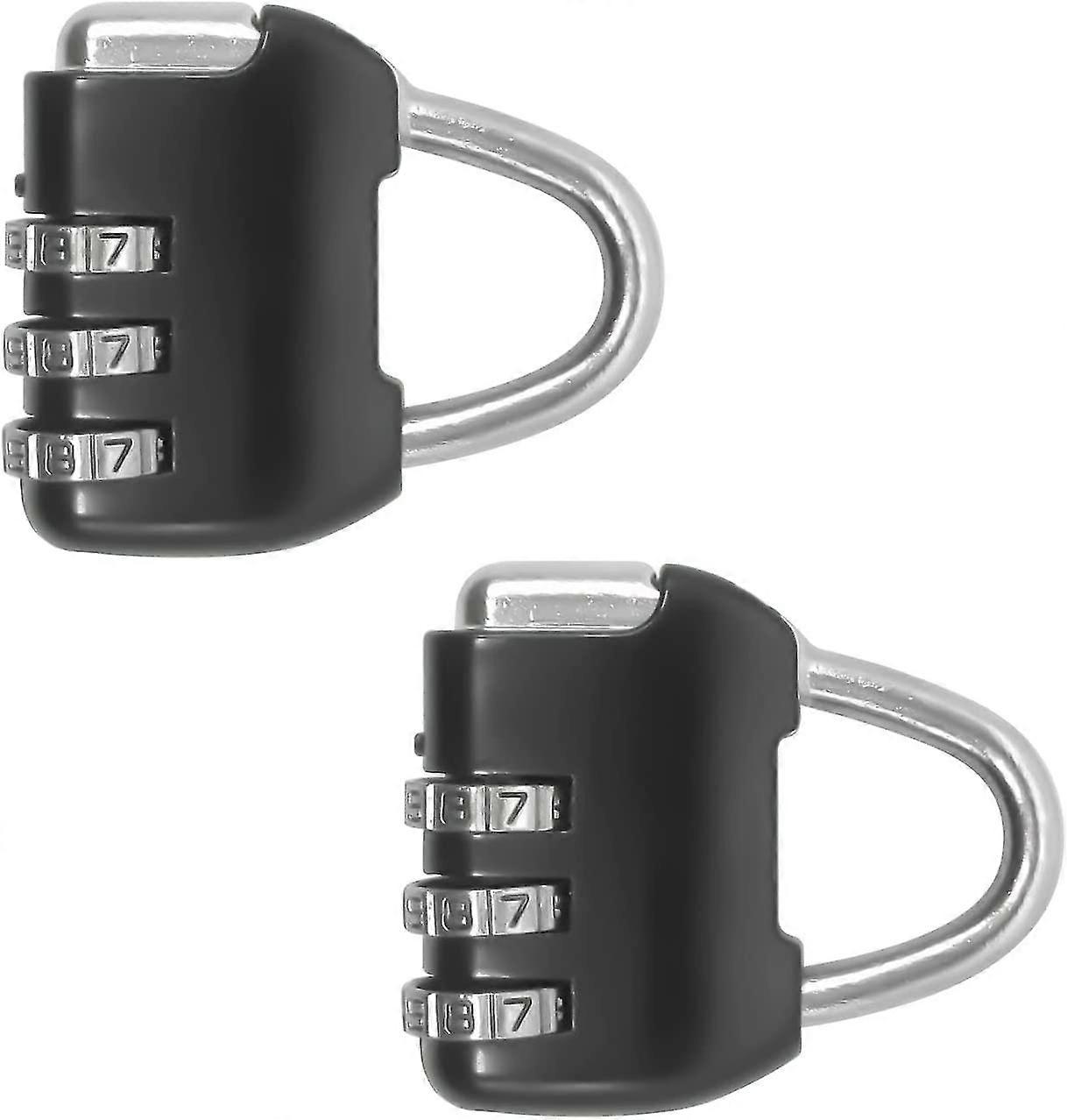3 Digit Combination Padlock Digit Waterproof Resettable Code Locks Suitcase Combination Locks Coded Padlock Small Digit Locker Padlock(2pcs, Bl