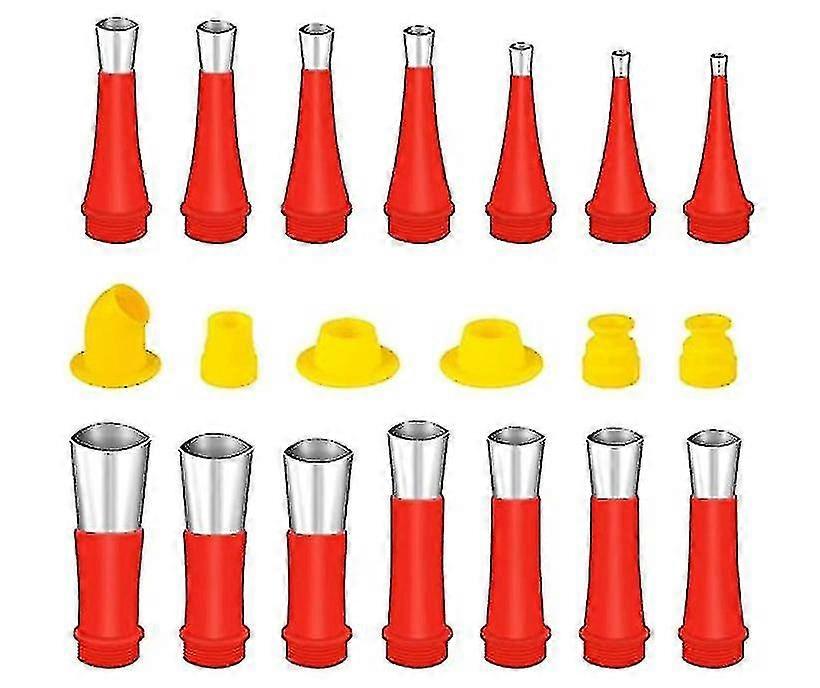 Universal Integrated Rubber Nozzle Tool Kit Reusable 20 Piece Rubber Nozzle Tool