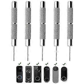 5 Pack Doorbell Removal Pin, Release Key Security Removal Tool Replacement, Remove Video Doorbell From Mount