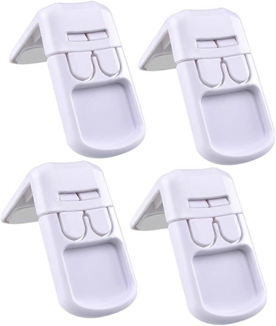 4pcs Rectangular Lock Refrigerator Lock Drawer Lock Limiter Locks for Drawers French Door Handles Drawer Door Latch Chil
