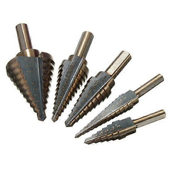 5Pcs HSS Cobalt Multiple Hole 50 Sizes Step Drill Bit Set Household Power Tool